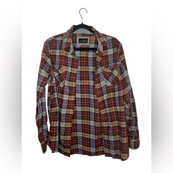 Black brown multi color plaid flannel♥️ - Picture 1 of 4
